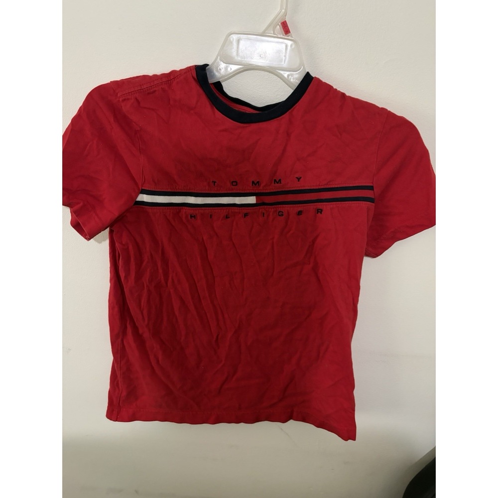 Tommy Hilfiger Men's Embroidered Flag Stripe Logo T-Shirt S